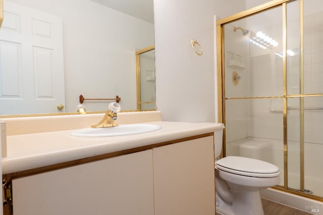 1132 Pear Tree Ln, Napa, CA 94558 - full bathroom featuring a stall shower, toilet, and vanity