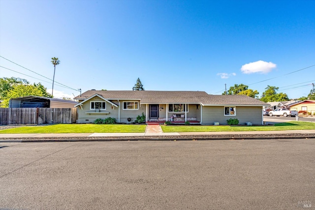 1805 Central Ave, Napa, CA 94558 - ranch-style home with a porch and a carport