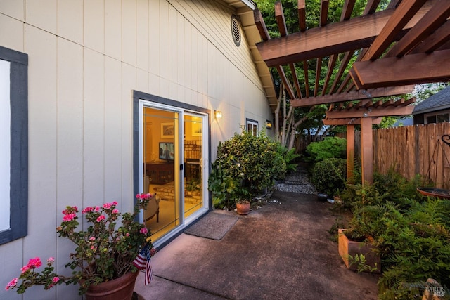 226 Usher Dr, Windsor, CA 95492 - view of patio featuring fence and a pergola
