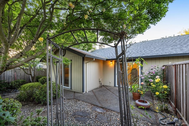 226 Usher Dr, Windsor, CA 95492 - back of property with roof with shingles, fence, and a patio