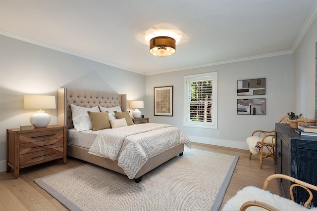 711 Furlong Rd, Sebastopol, CA 95472 - bedroom with ornamental molding, light wood-style floors, and baseboards