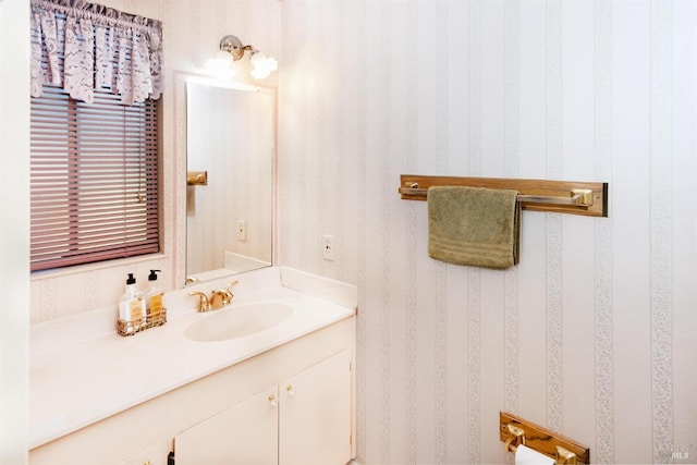 1444 Gold Way, Rohnert Park, CA 94928 - bathroom featuring wallpapered walls and vanity