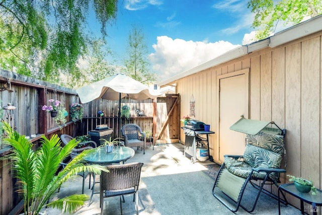 1444 Gold Way, Rohnert Park, CA 94928 - view of patio featuring grilling area and fence