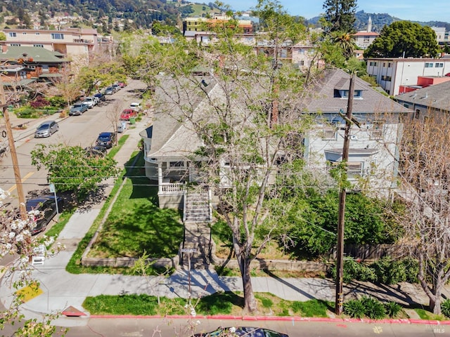 aerial perspective of suburban area