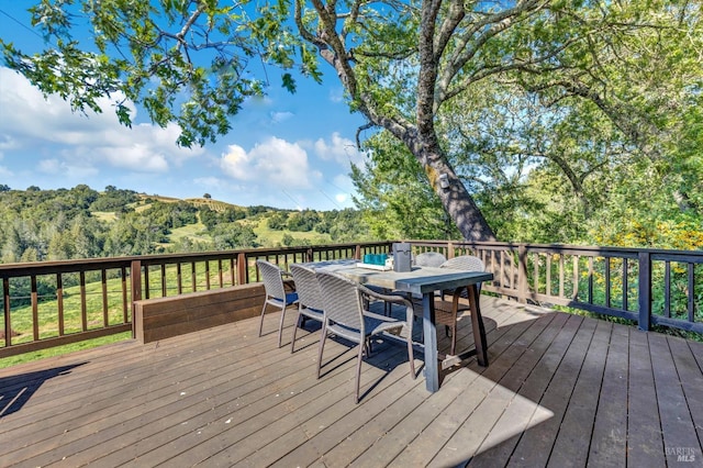 4444 Redwood Rd, Napa, CA 94558 - wooden deck featuring outdoor dining area