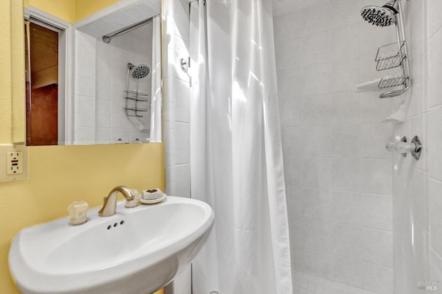 4444 Redwood Rd, Napa, CA 94558 - bathroom featuring a sink and a stall shower