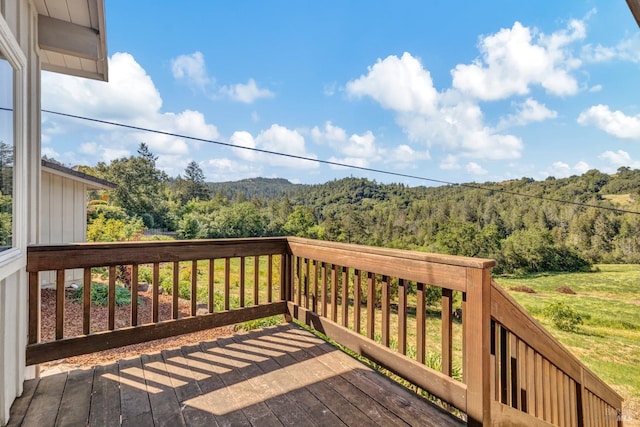 4444 Redwood Rd, Napa, CA 94558 - wooden terrace with a forest view