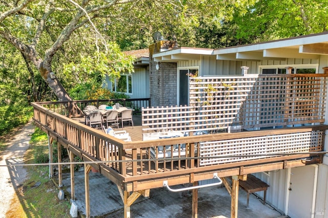 4444 Redwood Rd, Napa, CA 94558 - wooden deck with outdoor dining area