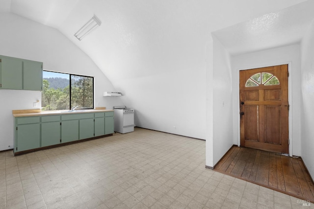 17651 Van Arsdale Rd, Potter Valley, CA 95469 - foyer entrance with lofted ceiling, healthy amount of natural light, and light floors