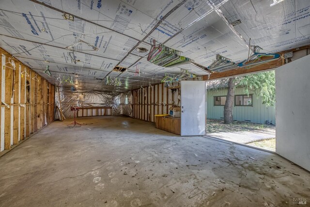 17651 Van Arsdale Rd, Potter Valley, CA 95469 - misc room with unfinished concrete flooring and a garage