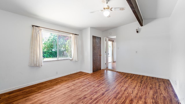375 Las Colindas Rd, San Rafael, CA 94903 - spare room with wood finished floors, baseboards, and ceiling fan