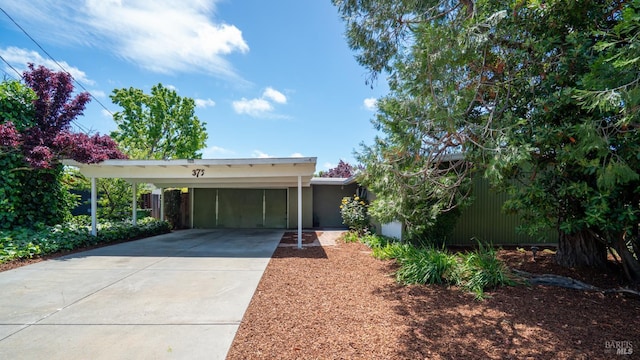 375 Las Colindas Rd, San Rafael, CA 94903 - view of front of house with driveway and a carport