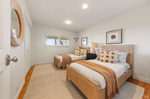 91 Round Hill Rd, Tiburon, CA 94920 - bedroom featuring light wood-type flooring, baseboards, and recessed lighting