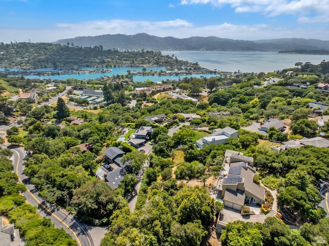 91 Round Hill Rd, Tiburon, CA 94920 - drone / aerial view of a water and mountain view