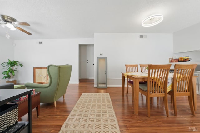 4214 Saturn Way, Union City, CA 94587 - dining area with a ceiling fan, wood finished floors, and baseboards
