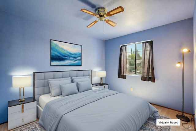 766 Morissette Way, Vacaville, CA 95687 - bedroom featuring wood finished floors and ceiling fan