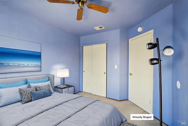766 Morissette Way, Vacaville, CA 95687 - carpeted bedroom with a closet and a ceiling fan