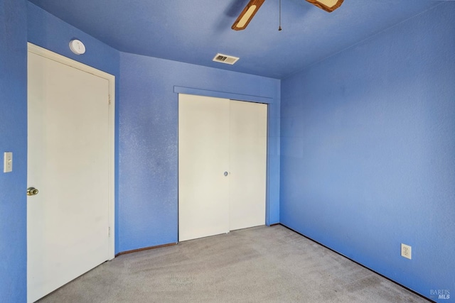 766 Morissette Way, Vacaville, CA 95687 - unfurnished bedroom featuring carpet flooring, a closet, and ceiling fan