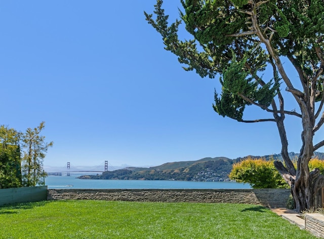 419 Golden Gate Ave, Belvedere, CA 94920 - water view featuring a mountainous background
