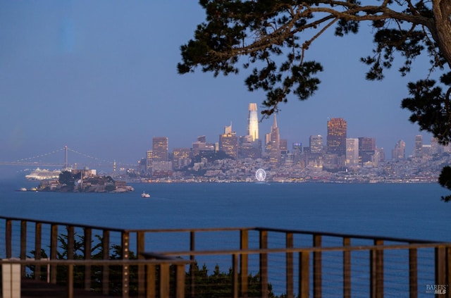 419 Golden Gate Ave, Belvedere, CA 94920 - water view featuring a view of city lights