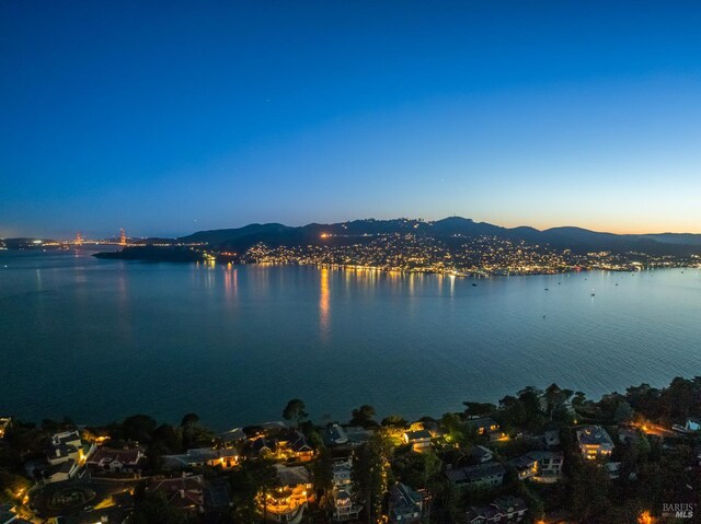 419 Golden Gate Ave, Belvedere, CA 94920 - water view featuring mountains