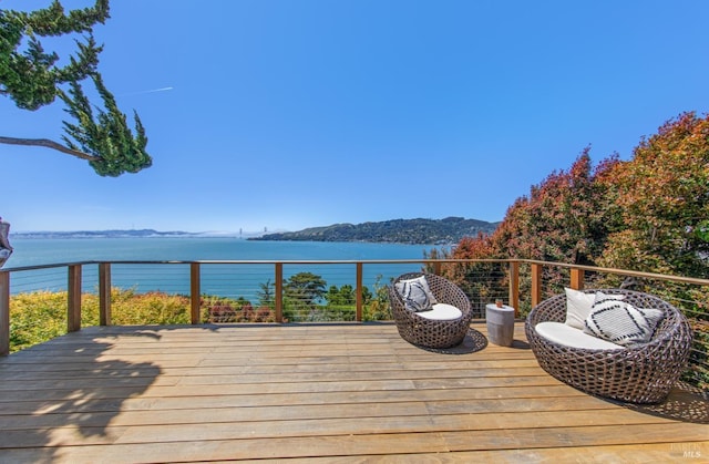 419 Golden Gate Ave, Belvedere, CA 94920 - deck with a water view