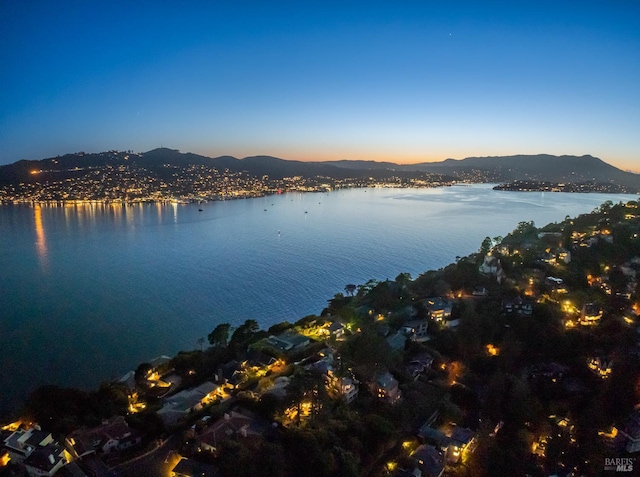 419 Golden Gate Ave, Belvedere, CA 94920 - water view featuring a mountainous background