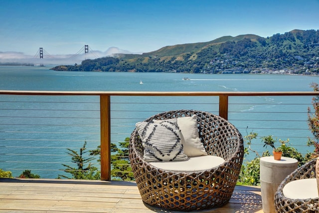 419 Golden Gate Ave, Belvedere, CA 94920 - balcony with a water and mountain view