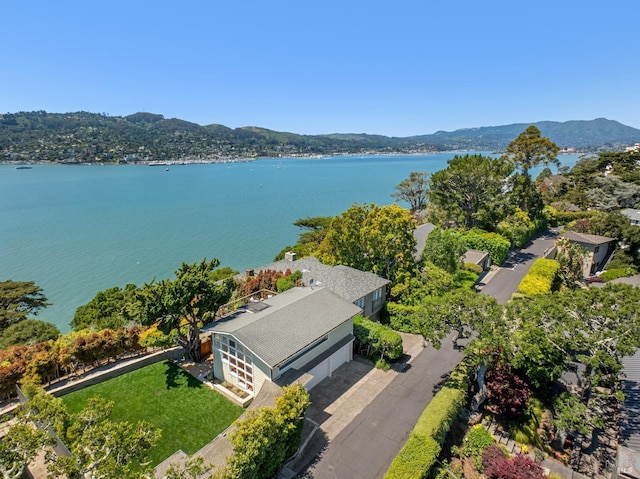 419 Golden Gate Ave, Belvedere, CA 94920 - view from above of property featuring a water and mountain view