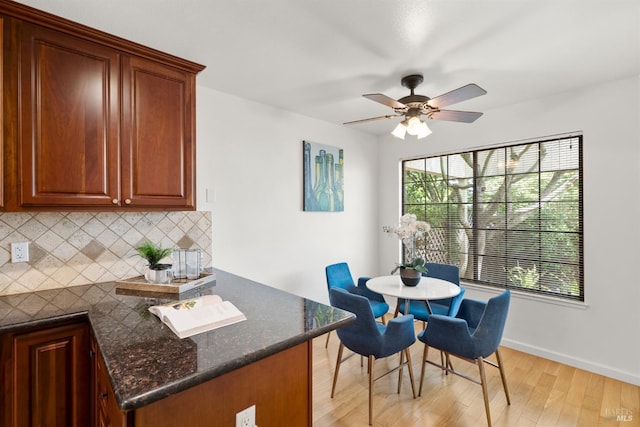 20912 Via Colombard, Sonoma, CA 95476 - dining area featuring light wood-type flooring, a ceiling fan, and baseboards