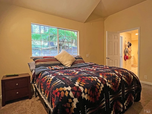 24034 Willow Ln, Willits, CA 95490 - carpeted bedroom featuring vaulted ceiling and baseboards