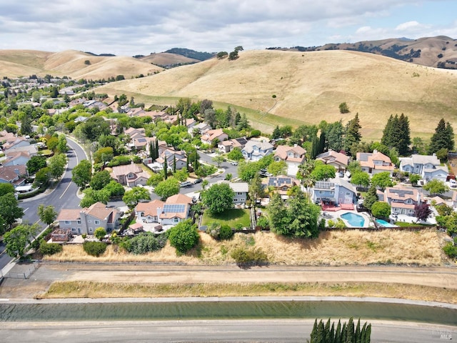 2812 Silver Fox Cir, Fairfield, CA 94534 - aerial view of residential area featuring a mountain backdrop