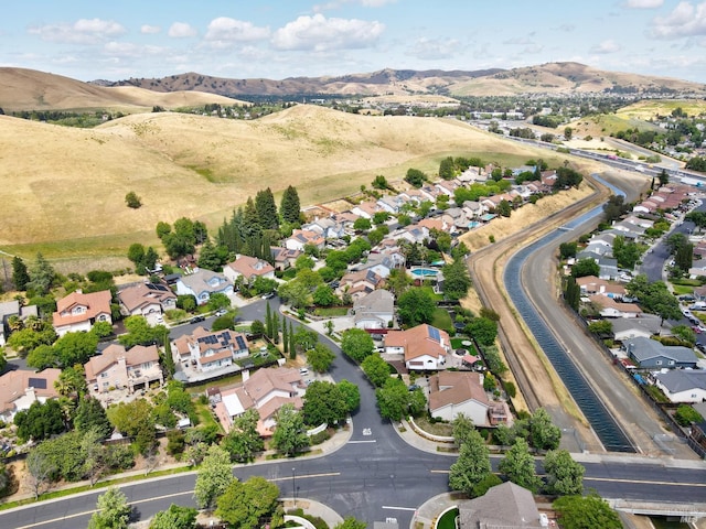 2812 Silver Fox Cir, Fairfield, CA 94534 - aerial view of property and surrounding area with a mountainous background and nearby suburban area