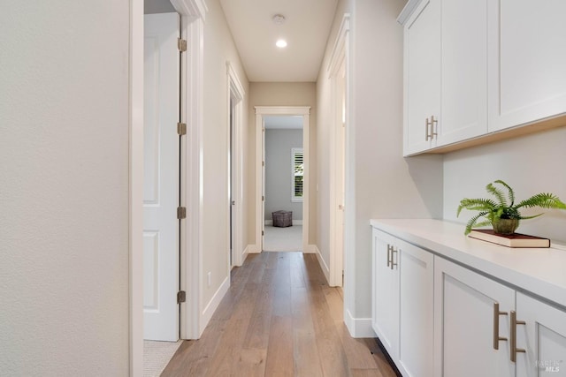 223 Pheasant Ct, Napa, CA 94558 - corridor with light wood-style floors, baseboards, and recessed lighting