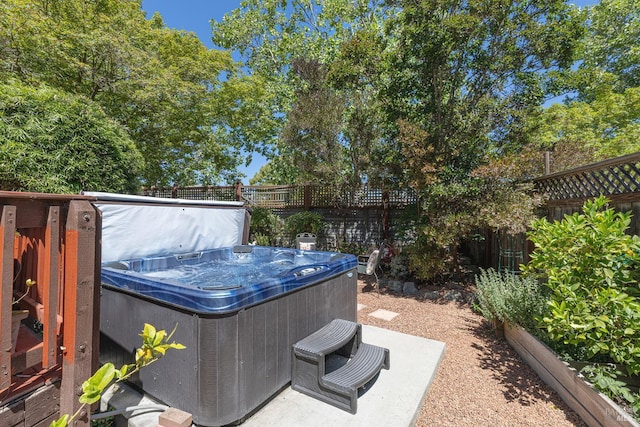 2130 Camenson St, Napa, CA 94558 - view of patio with a hot tub