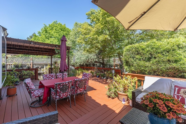 2130 Camenson St, Napa, CA 94558 - wooden terrace with outdoor dining space