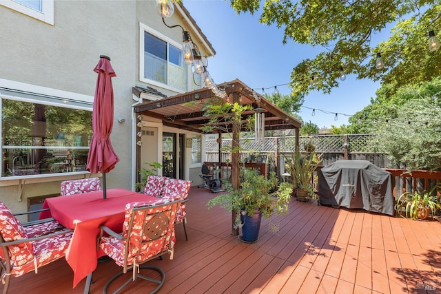 2130 Camenson St, Napa, CA 94558 - wooden deck featuring outdoor dining space