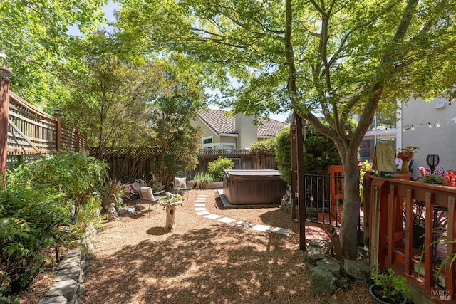 2130 Camenson St, Napa, CA 94558 - fenced backyard with a hot tub