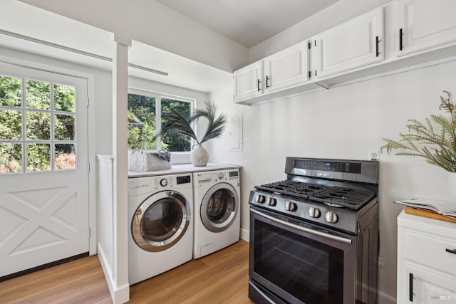 231 Railroad Ave, Woodacre, CA 94973 - washroom featuring washing machine and clothes dryer and light wood-style floors