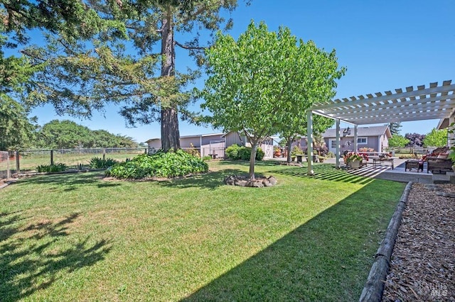 23180 Maffei Rd, Sonoma, CA 95476 - view of yard with a pergola and a patio