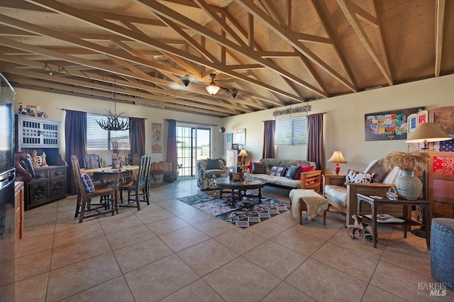 23180 Maffei Rd, Sonoma, CA 95476 - living area featuring tile patterned flooring and a chandelier