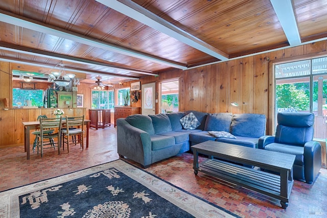 20215 Willow Rd, Monte Rio, CA 95462 - living room featuring wood ceiling and wooden walls