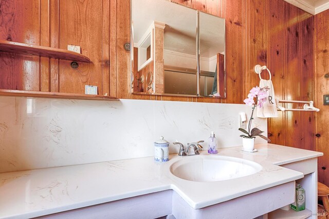 20215 Willow Rd, Monte Rio, CA 95462 - bathroom with wooden walls and vanity