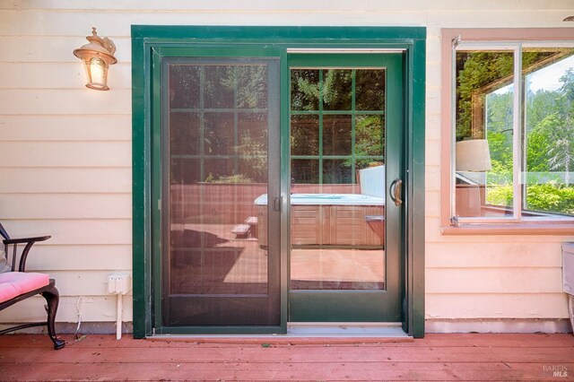 20215 Willow Rd, Monte Rio, CA 95462 - property entrance featuring a hot tub