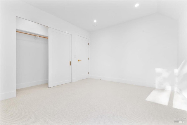 1358 Sylvan Ct, Healdsburg, CA 95448 - unfurnished bedroom with light colored carpet, baseboards, recessed lighting, and a closet