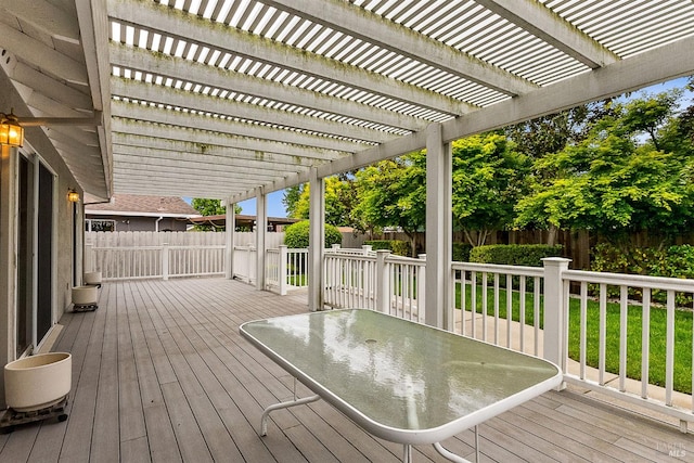 607 Tobin Dr, Vallejo, CA 94589 - wooden terrace with a fenced backyard and a pergola