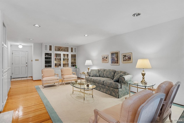 607 Tobin Dr, Vallejo, CA 94589 - living room featuring light wood-type flooring and recessed lighting