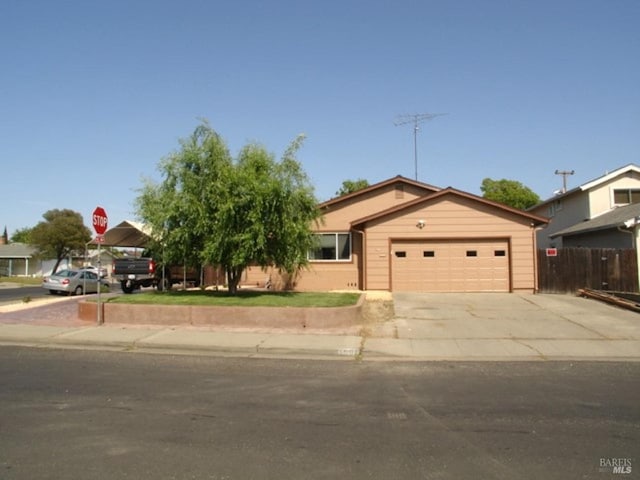 1994 Cardinal Way, Fairfield, CA 94533 - ranch-style home with concrete driveway, an attached garage, and fence