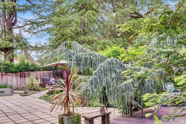 3371 Crystal Ct, Napa, CA 94558 - view of patio with fence, a wooden deck, and cooling unit