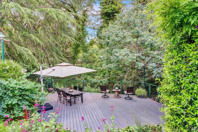 3371 Crystal Ct, Napa, CA 94558 - wooden deck featuring outdoor dining space